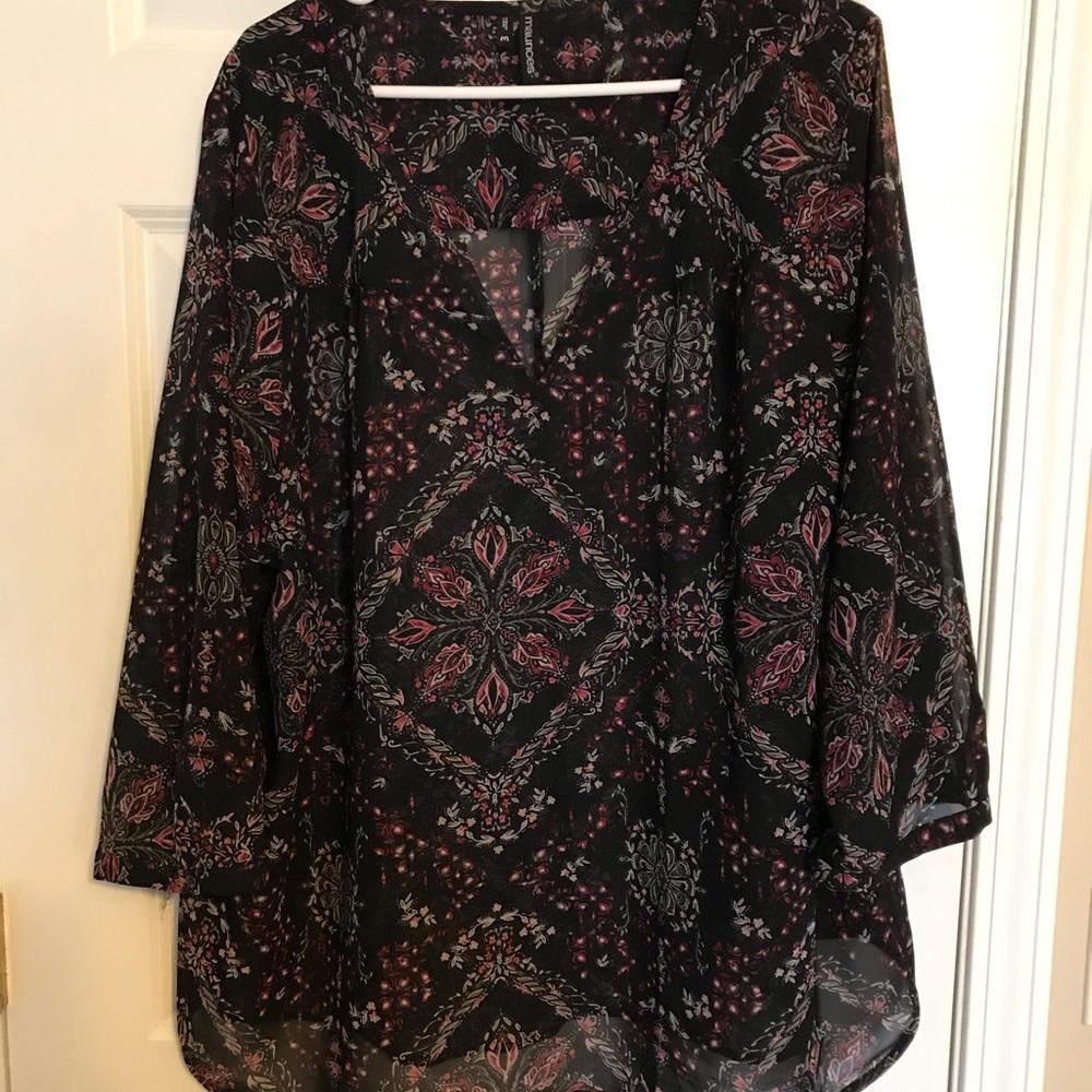 Flowy 3/4 Sleeve Blouse